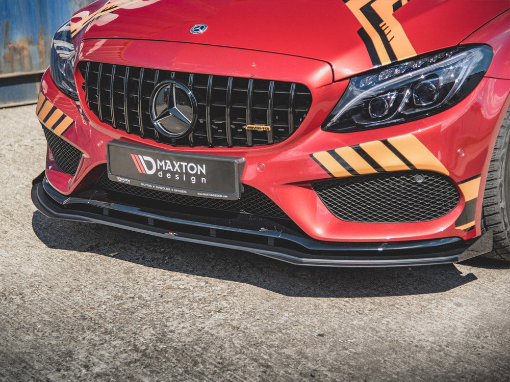 Maxton Design Street PRO Front Splitter + Flaps Mercedes - AMG C43 Coupe C205