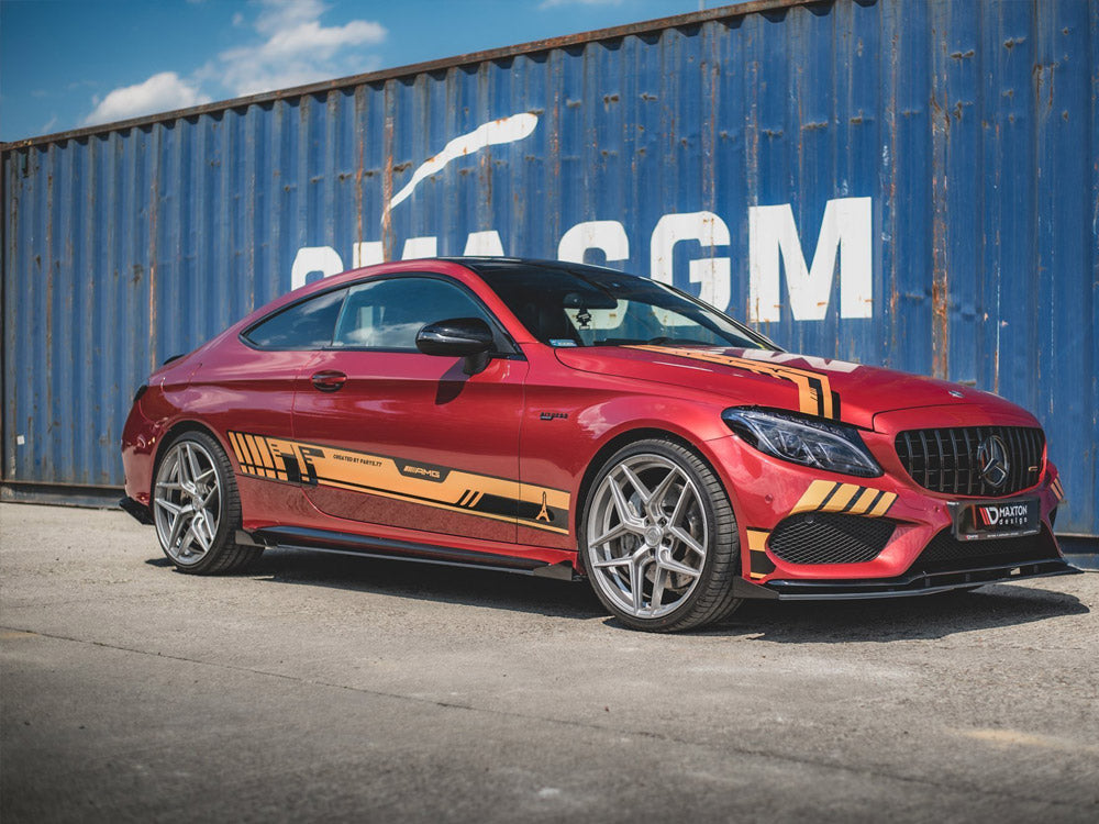 Maxton Design Street PRO Side Skirts Diffusers + Flaps Mercedes - AMG C43 Coupe C205