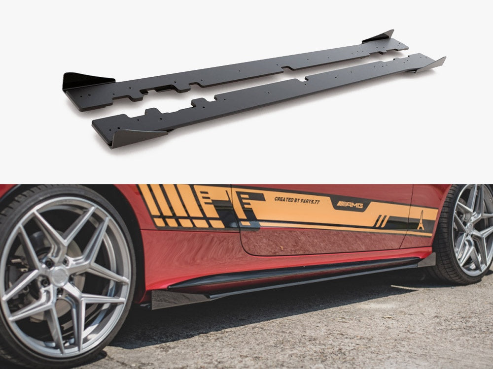 Maxton Design Street PRO Side Skirts Diffusers + Flaps Mercedes - AMG C43 Coupe C205