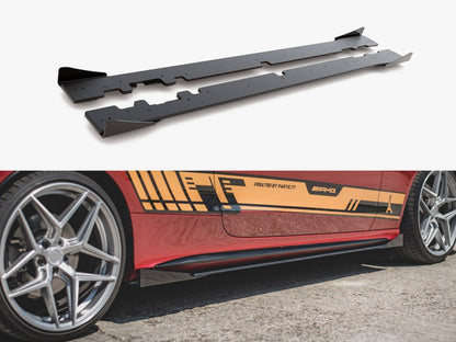 Maxton Design Street PRO Side Skirts Diffusers + Flaps Mercedes - AMG C43 Coupe C205