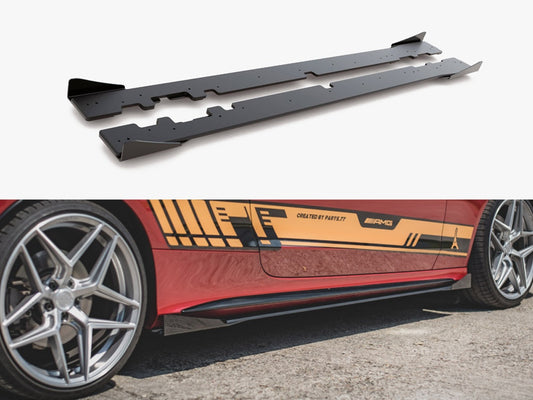 Maxton Design Street PRO Side Skirts Diffusers + Flaps Mercedes - AMG C43 Coupe C205
