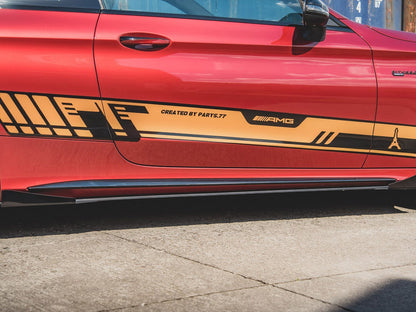 Maxton Design Street PRO Side Skirts Diffusers + Flaps Mercedes - AMG C43 Coupe C205