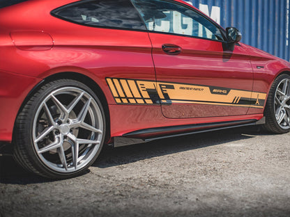 Maxton Design Street PRO Side Skirts Diffusers + Flaps Mercedes - AMG C43 Coupe C205