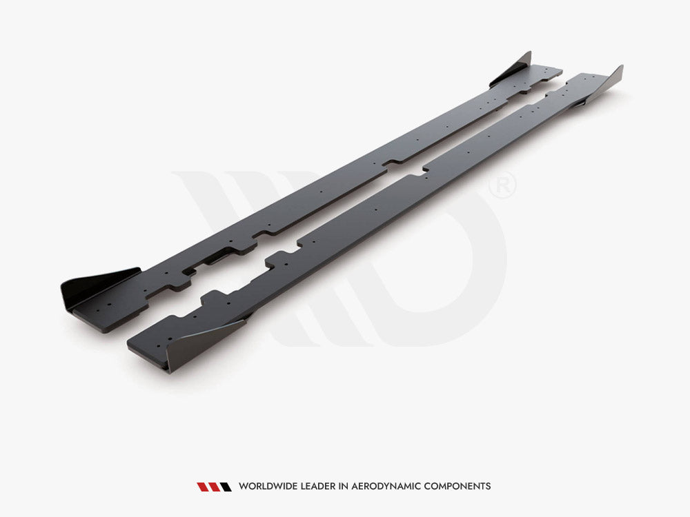 Maxton Design Street PRO Side Skirts Diffusers + Flaps Mercedes - AMG C43 Coupe C205