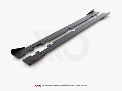 Maxton Design Street PRO Side Skirts Diffusers + Flaps Mercedes - AMG C43 Coupe C205