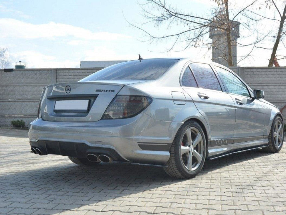 Maxton Design Rear Side Splitters Mercedes-Benz C Sedan / Estate AMG-Line W204 / S204 - Textured