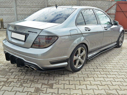 Maxton Design Rear Diffuser & Rear Side Splitters Mercedes-Benz C Sedan / Estate AMG-Line W204 / S204