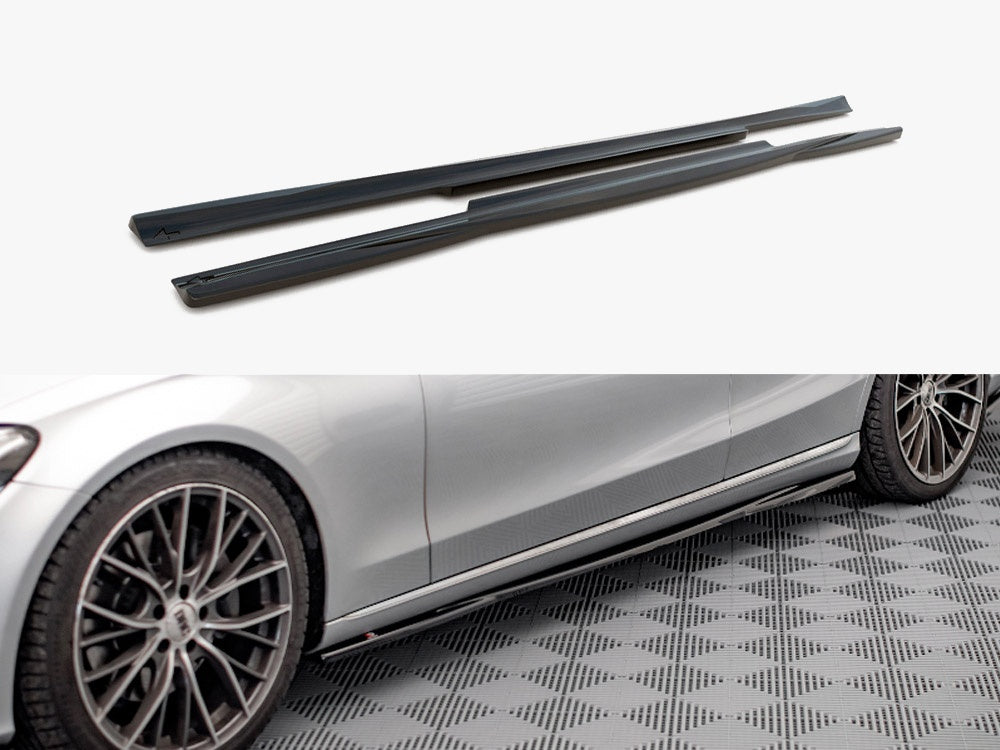 Maxton Design Side Skirts Diffusers Mercedes C W205 (2014-2018)