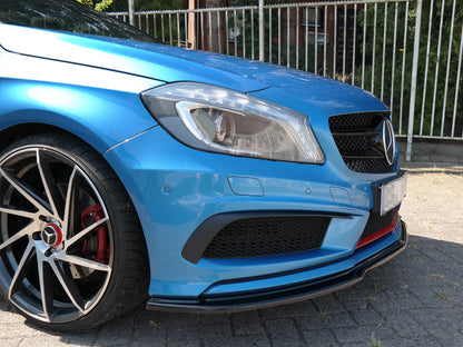Maxton Design Front Splitter Mercedes A-Class W176 AMG-Line Pre-Facelift (2013-2015) - Carbon Look