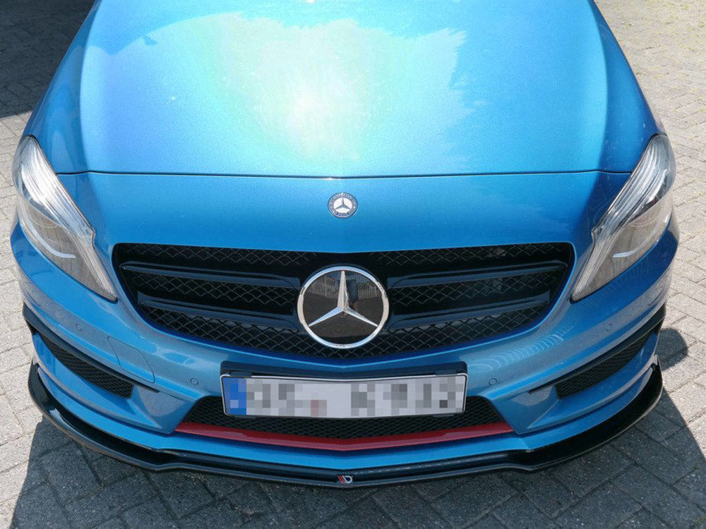 Maxton Design Front Splitter Mercedes A-Class W176 AMG-Line Pre-Facelift (2013-2015) - Carbon Look