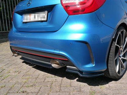 Maxton Design Rear Splitter Mercedes A-Class W176 AMG-Line Pre-Facelift - Textured