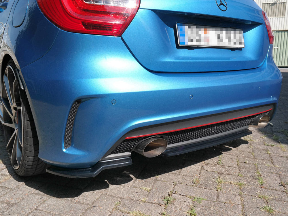 Maxton Design Rear Splitter Mercedes A-Class W176 AMG-Line Pre-Facelift - Textured