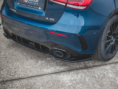 Maxton Design Rear Side Splitters Mercedes A35 AMG Hatchback W177 - Carbon Look