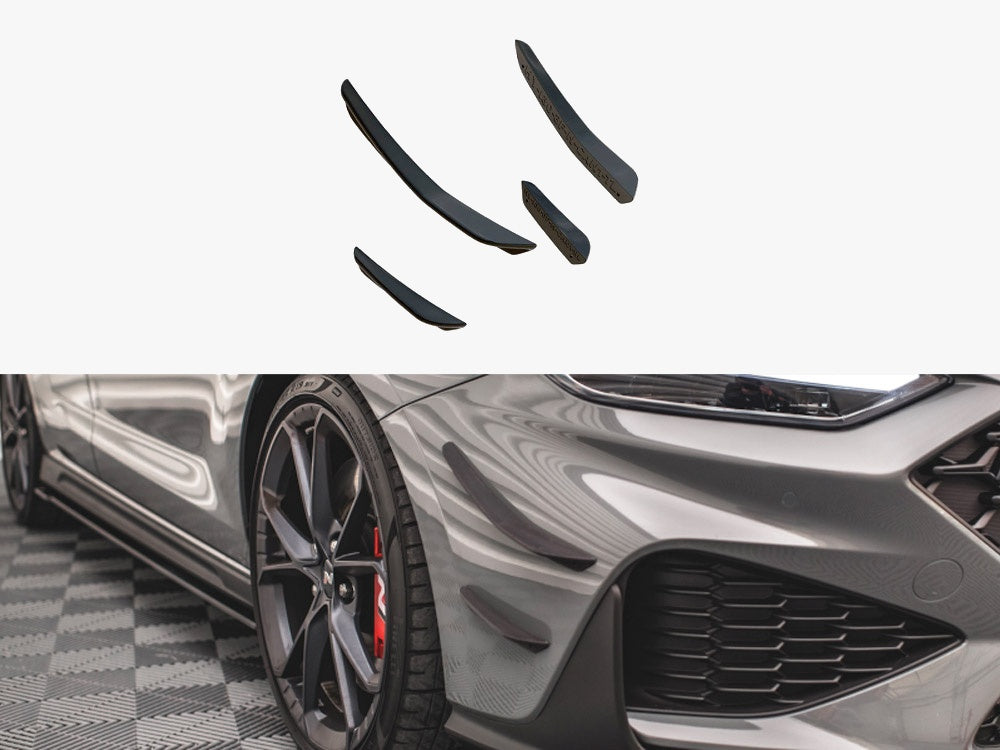 Maxton Design Front Bumper Wings (Canards) Hyundai I30 N / I30 N-Line Hatchback / Fastback Mk3 Facelift