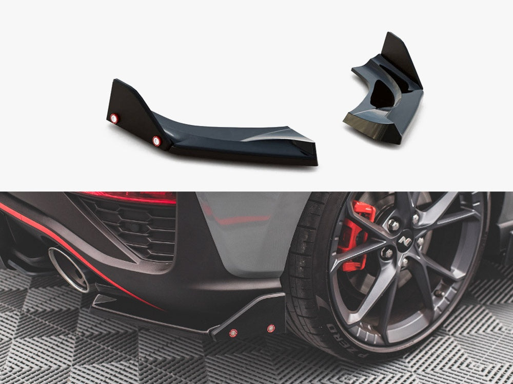 Maxton Design Rear Side Splitters V.1 + Flaps Hyundai I30 N Hatchback Mk3 Facelift