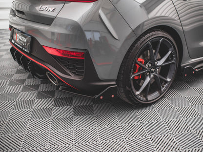 Maxton Design Rear Side Splitters V.1 + Flaps Hyundai I30 N Hatchback Mk3 Facelift