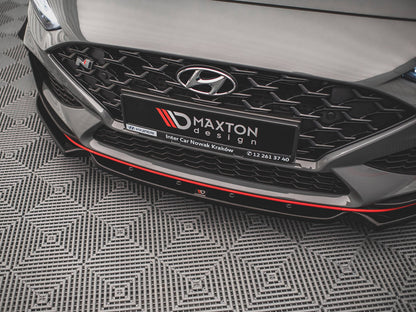 Maxton Design Front Splitter V.1 + Flaps Hyundai I30 N / I30 N-Line Hatchback / Fastback Mk3 Facelift