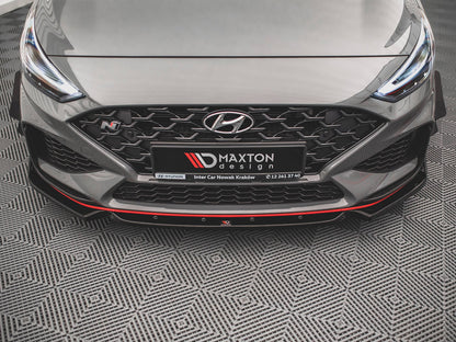 Maxton Design Front Splitter V.1 + Flaps Hyundai I30 N / I30 N-Line Hatchback / Fastback Mk3 Facelift