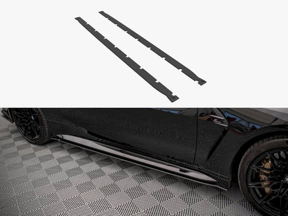 Maxton Design Street PRO Side Skirts Diffusers Bmw M4 G82 (2021-) - Black-Red