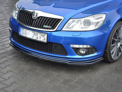 Maxton Design Front Splitter V.2 Skoda Octavia MK2 VRS Facelift  (2008-2013)