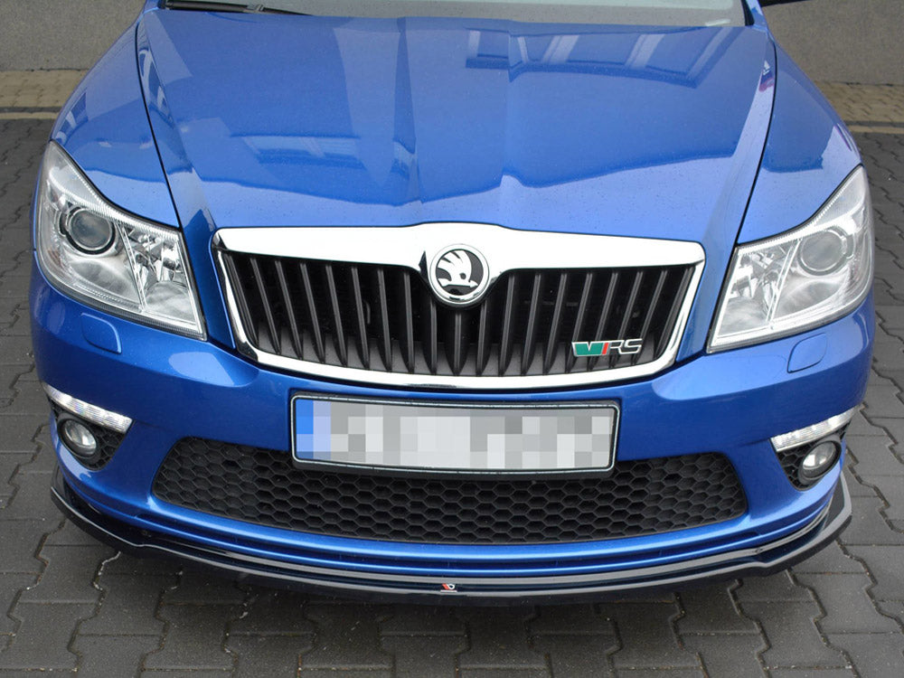 Maxton Design Front Splitter V.2 Skoda Octavia MK2 VRS Facelift  (2008-2013)