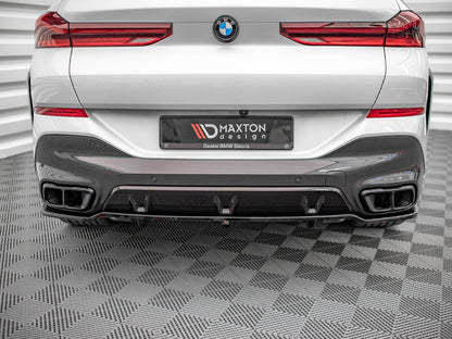 Maxton Design Central Rear Splitter (Vertical Bars) V.1 BMW X6 M-Pack G06