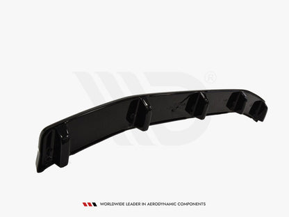 Maxton Design Central Rear Splitter Mazda 3 MK2 MPS (With Vertical Bars) - Textured