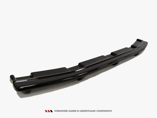 Maxton Design Central Rear Splitter Mazda 3 MK2 MPS (With Vertical Bars) - Textured