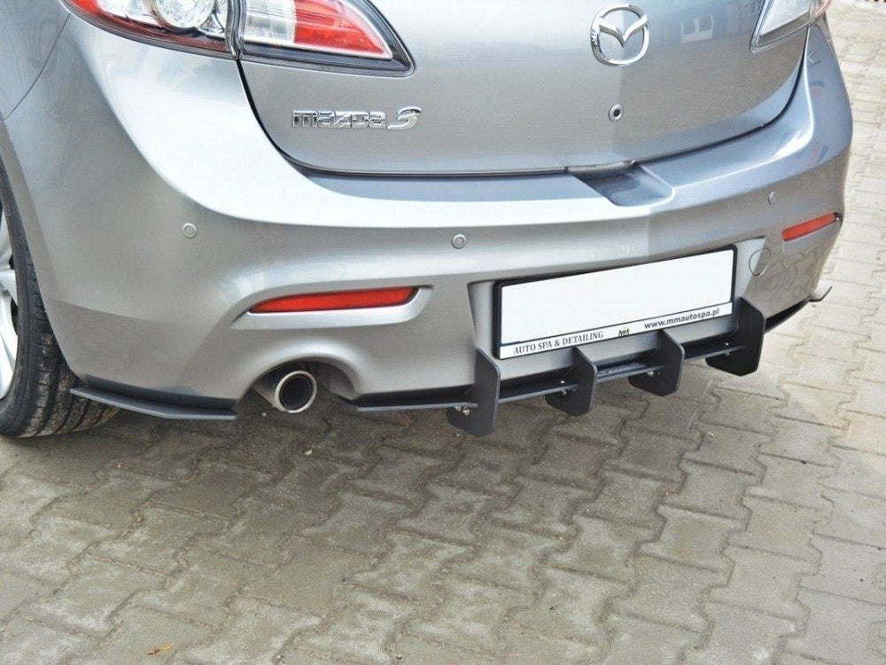 Maxton Design Mazda 3 MK2 Sport (Preface) Rear Diffuser & Rear Side Splitters