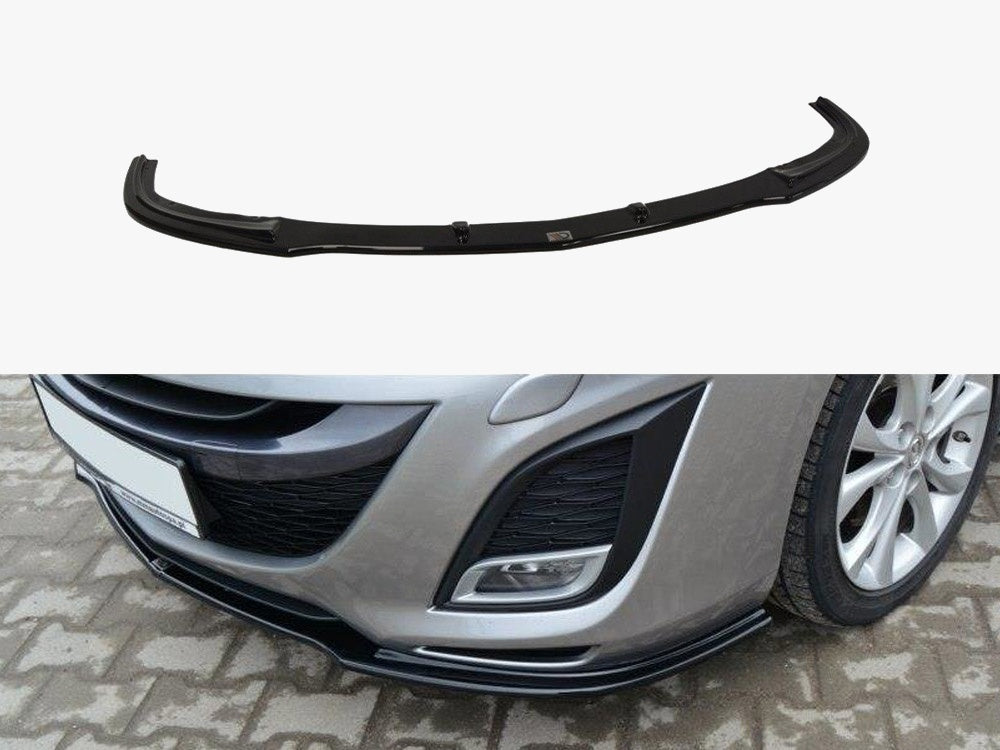 Maxton Design Front Splitter Mazda 3 Mk2 Sport (Preface) - Carbon Look