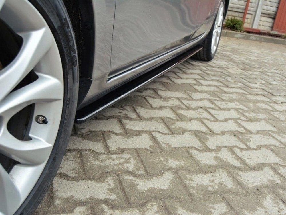 Maxton Design Side Skirts Diffusers Mazda 3 MK2 Sport (Preface) - Carbon Look