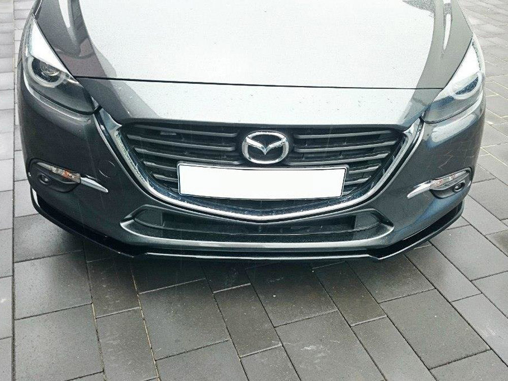 Maxton Design Front Splitter V.1 Mazda 3 Mk3 Facelift - Carbon Look