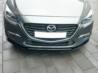 Maxton Design Front Splitter V.1 Mazda 3 Mk3 Facelift - Carbon Look