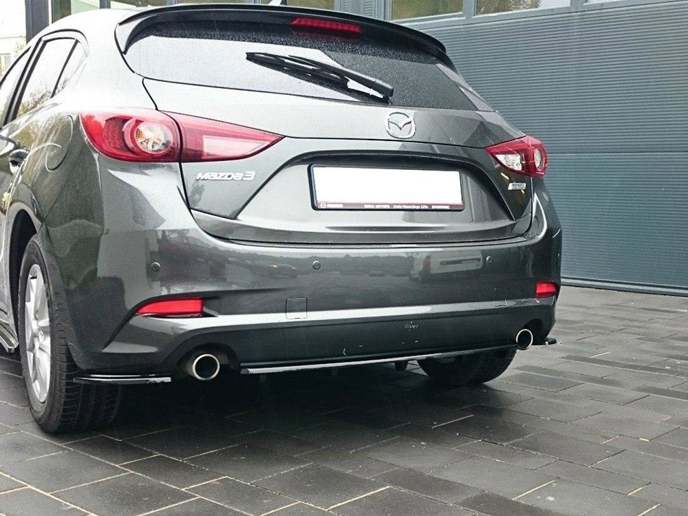 Maxton Design Central Rear Splitter (Vertical Bars) Mazda 3 Mk3 Facelift