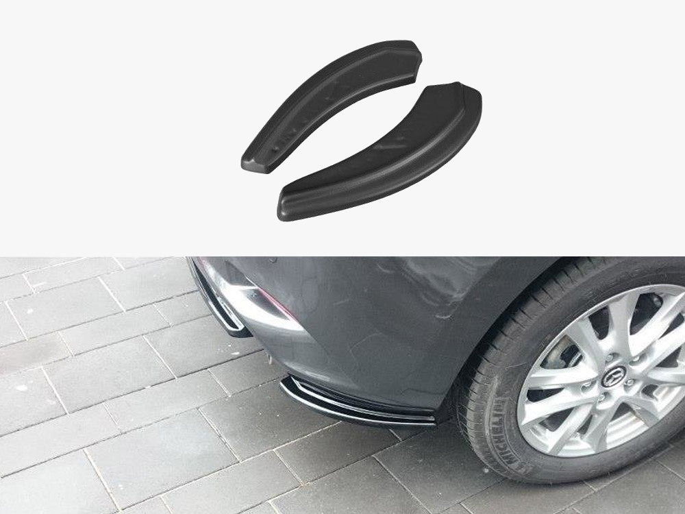 Maxton Design Rear Side Splitters Mazda 3 Mk3 Facelift - Carbon Look
