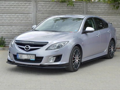 Maxton Design Front Splitter Mazda 6 Mk2 Sport Hatch (GH-series) Pre-facelift (2008-2010) - Carbon Look