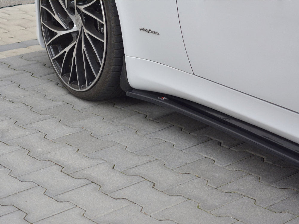 Maxton Design Side Skirts Diffusers Maserati Quattroporte MK5 Facelift (2009-2012) - Textured