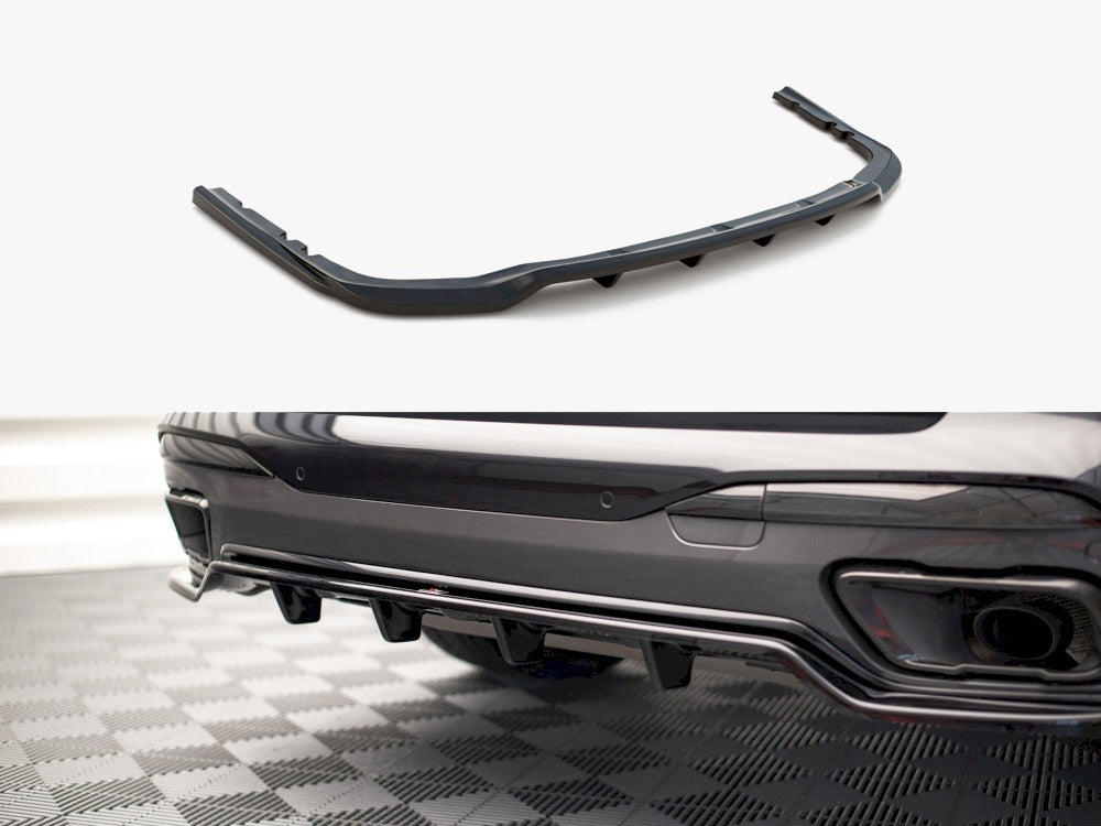 Maxton Design Central Rear Splitter (Vertical Bars) BMW X7 M-Pack G07