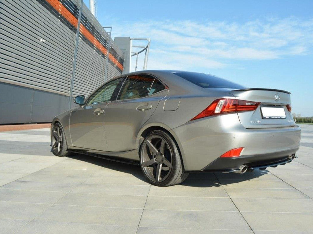 Maxton Design Central Rear Splitter (Vertical Bars) Lexus IS Mk3 T - Textured