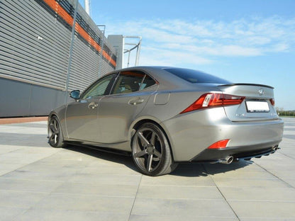 Maxton Design Central Rear Splitter (Vertical Bars) Lexus IS Mk3 T - Textured