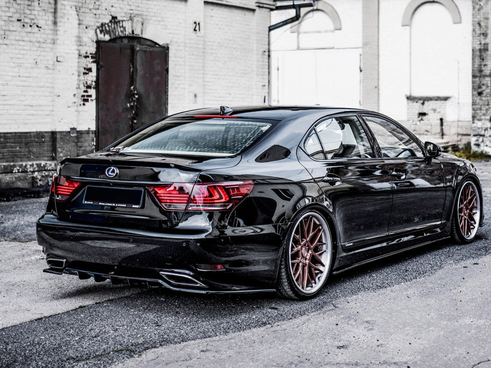 Maxton Design Rear Splitter (Vertical Bars) Lexus LS Mk4 Facelift