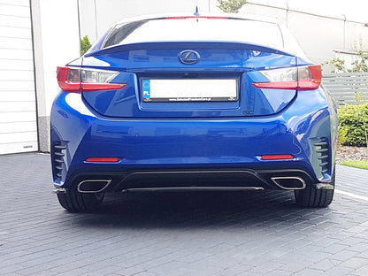 Maxton Design Central Rear Splitter (Without Vertical Bars) Lexus RC (2014-UP) - Carbon Look
