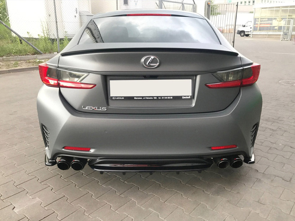 Maxton Design Central Rear Splitter (With Vertical Bars) Lexus RC (2014-UP)