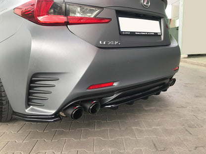 Maxton Design Central Rear Splitter (With Vertical Bars) Lexus RC (2014-UP)