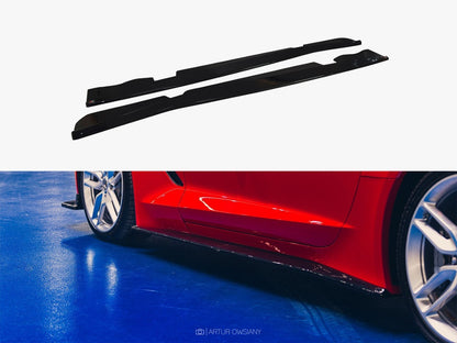 Maxton Design Side Skirts Diffusers V.1 Chevrolet Corvette Stingray / Grand Sport C7