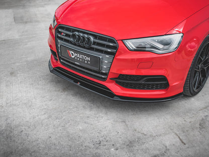 Maxton Design Front Splitter V.1 Audi S3 / A3 S-Line 8V Sedan / Cabrio (2013-2016)