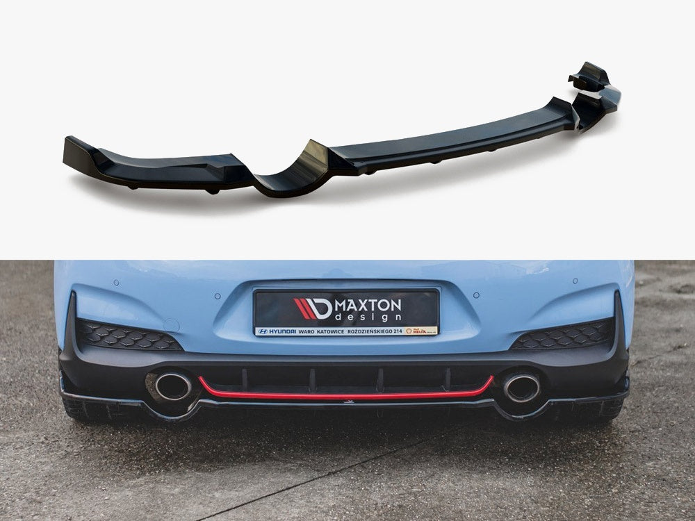 Maxton Design Central Rear Splitter (Vertical Bars) Hyundai I30 N Mk3 Hatchback