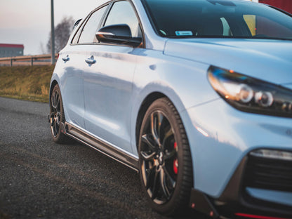 Maxton Design Side Skirts Diffusers V.5 + Flaps Hyundai I30 N Mk3 / Mk3 FL Hatchback / Fastback