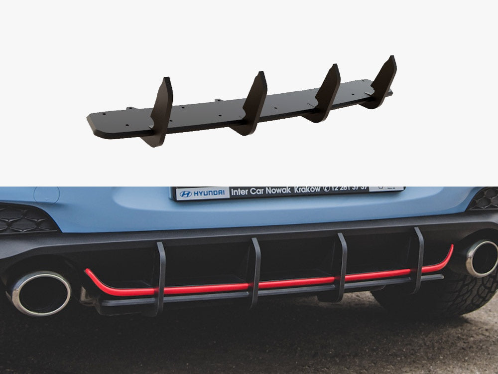 Maxton Design Street PRO Rear Diffuser V.1 Hyundai I30 N Mk3 Hatchback