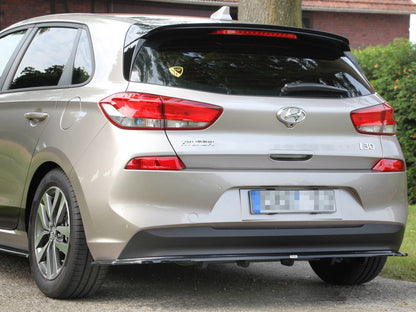 Maxton Design Central Rear Splitter (Vertical Bars) Hyundai I30 Mk3 Hatchback